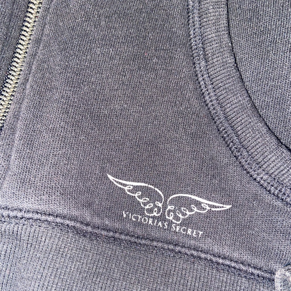 Victoria's Secret Black Hoodie with Multicolor Logo - Picture 4 of 6